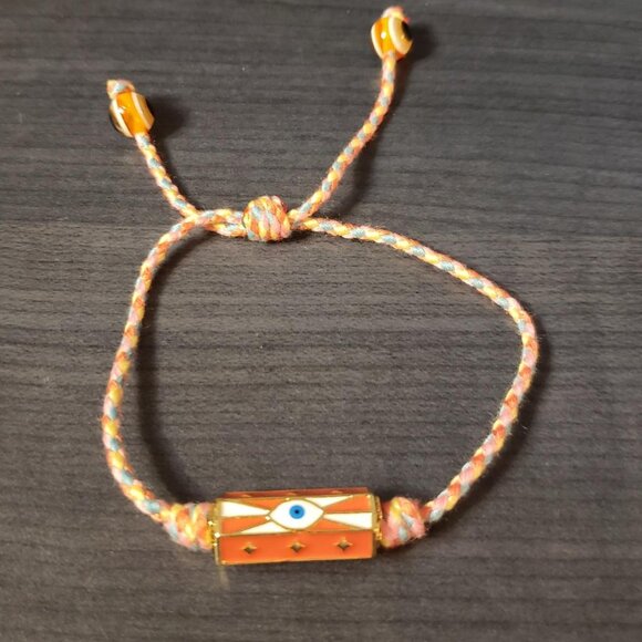 NWT Marie Lichtenberg style vintage vibe locket evil eye charm bracelet - Picture 5 of 5